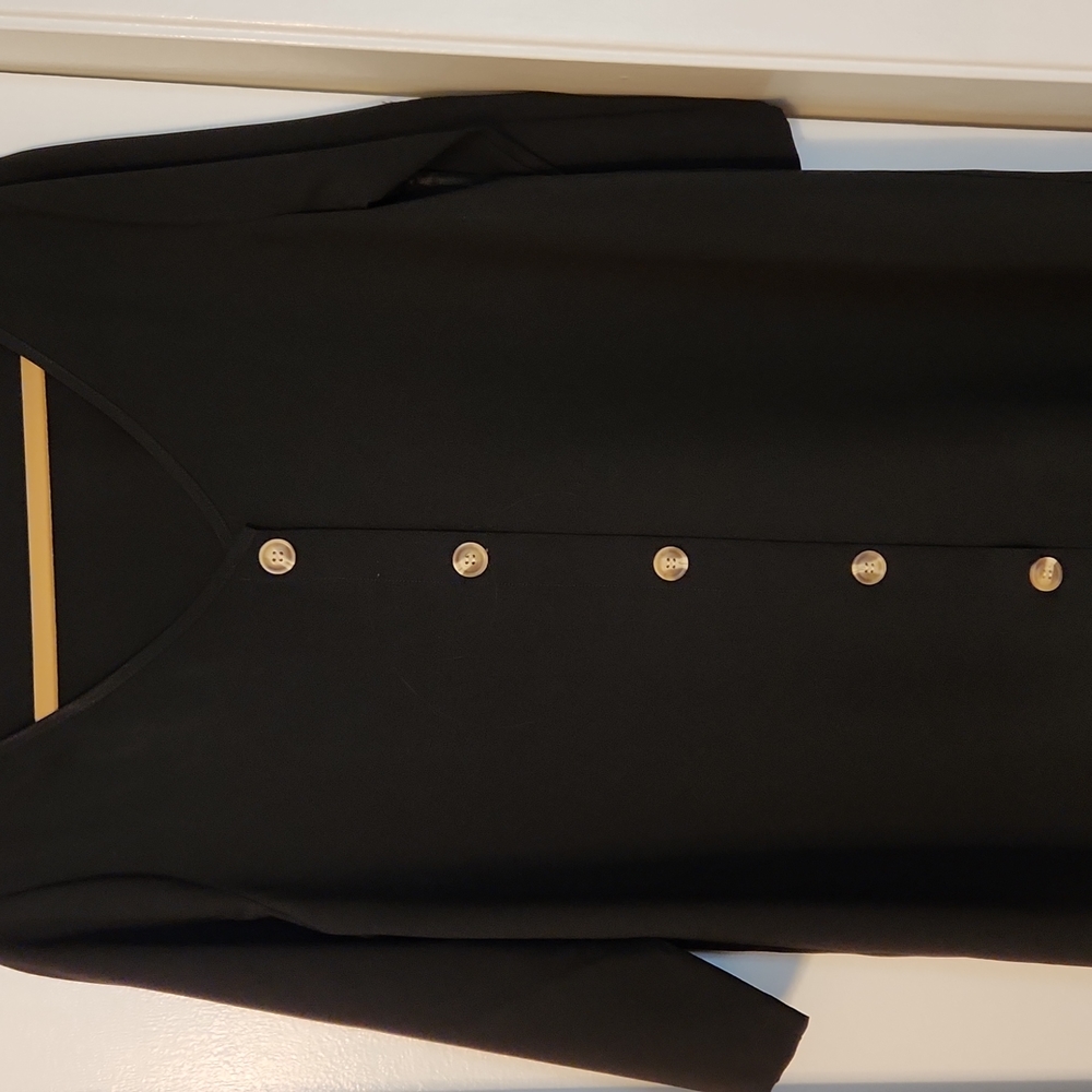 Black button down dress